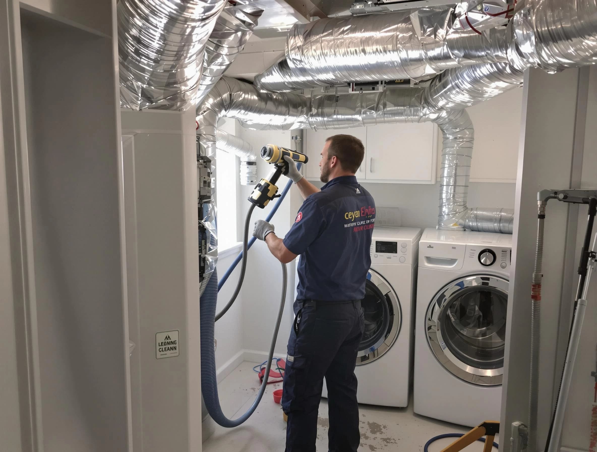 Morgan Dryer Vent Cleaning specialist using advanced equipment for thorough duct cleaning in Morgan