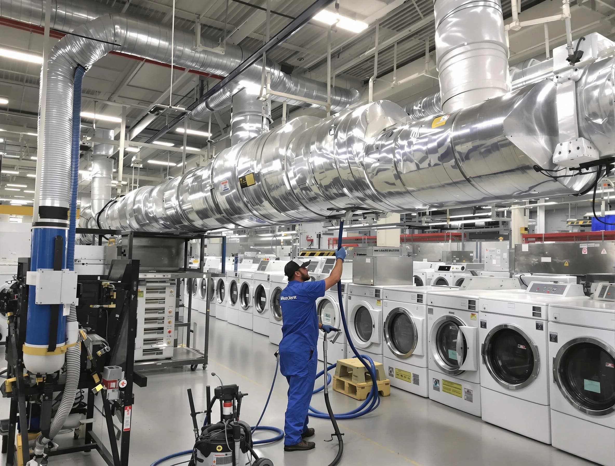 Morgan Dryer Vent Cleaning team performing heavy-duty industrial dryer vent cleaning in Morgan