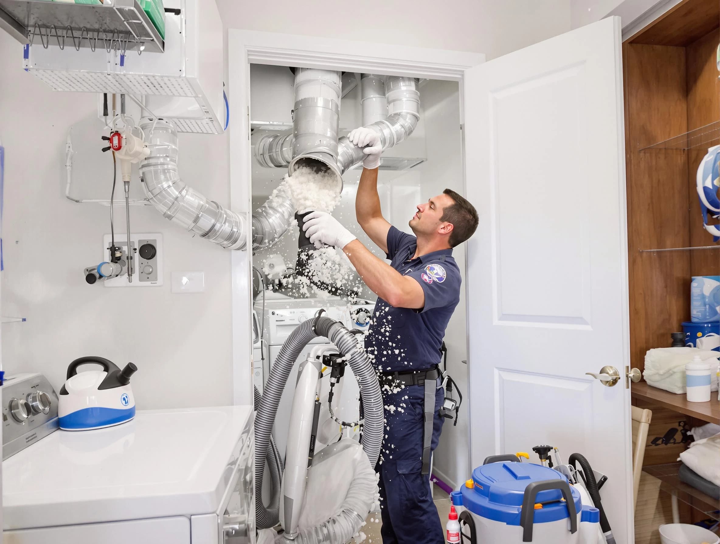 Morgan Dryer Vent Cleaning technician delivering thorough residential dryer vent cleaning service in Morgan