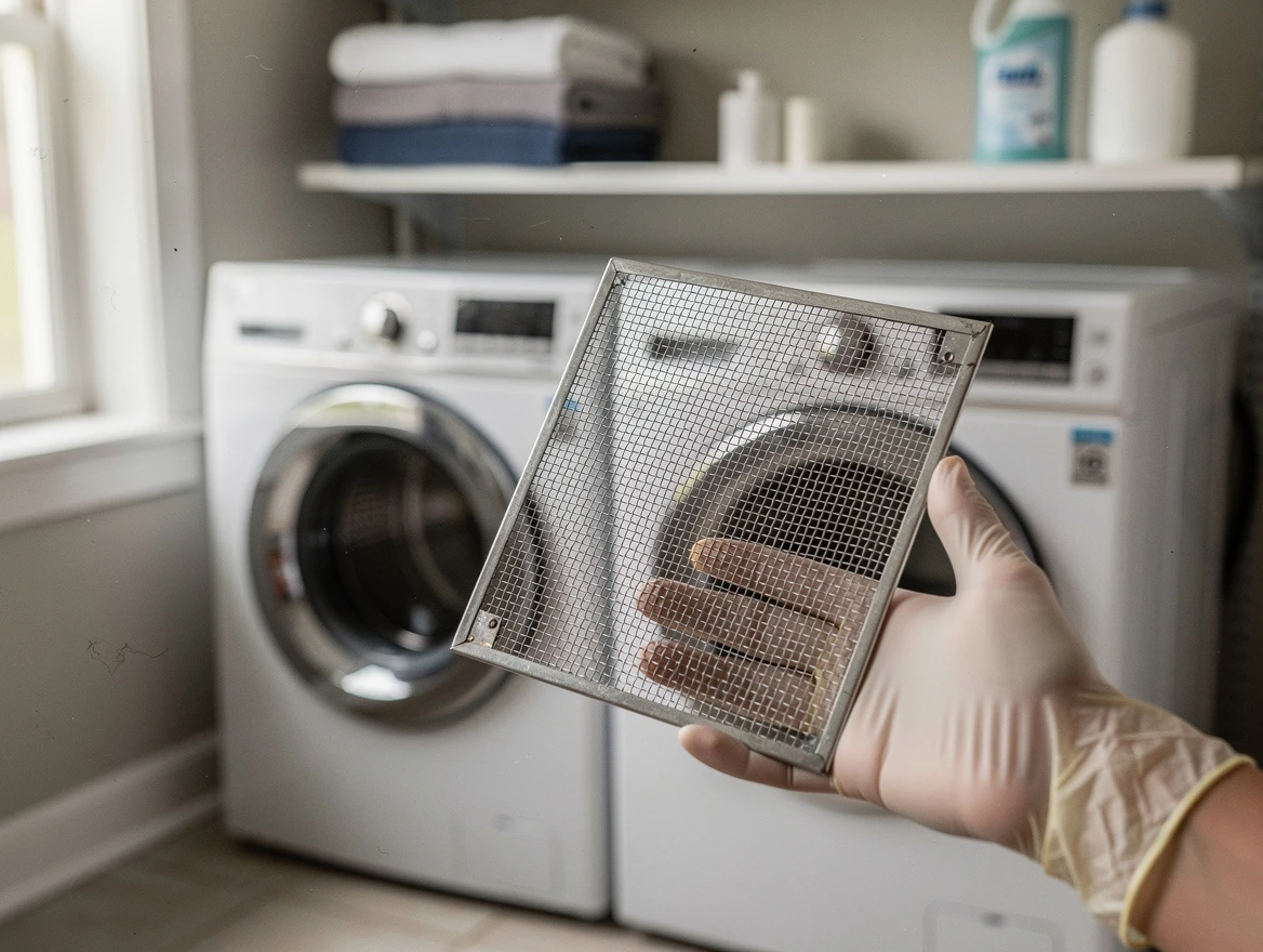 Morgan Dryer Vent Cleaning specialist performing detailed lint trap cleaning service in Morgan