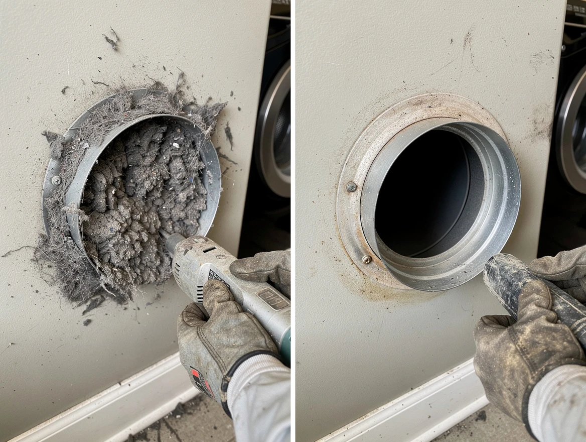 Professional clogged vent cleaning by Morgan Dryer Vent Cleaning in Morgan