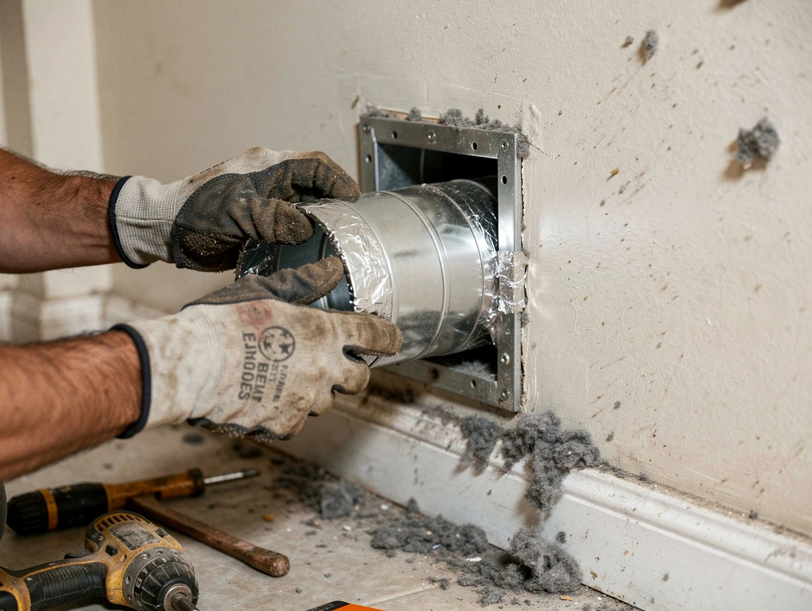 Professional dryer vent repair and installation by Morgan Dryer Vent Cleaning in Morgan